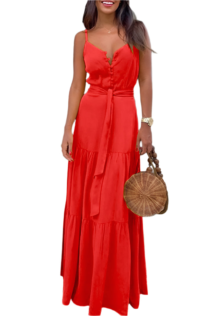 Caroline - Vestito avvolgente trendy con scollo a V semplice