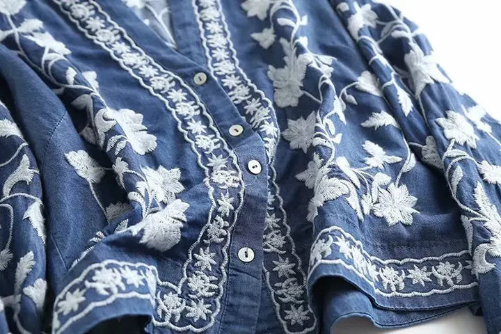 Zelma - Chaqueta bordada bohemia