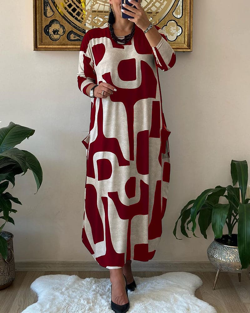 Cara - Übergroßes Kleid mit Print