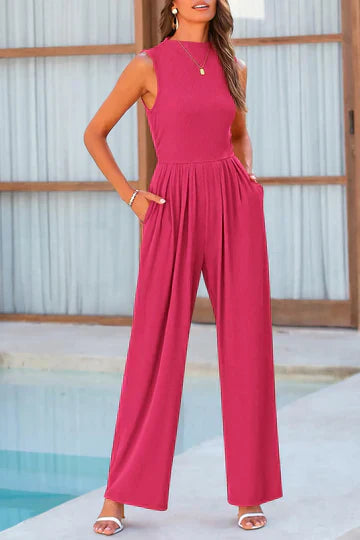 Mildred - Sommer-Jumpsuit mit Rundhalsausschnitt