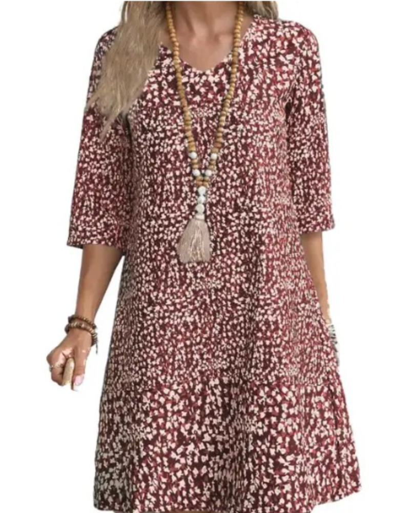 Via - vestido estampado con impresión de presión