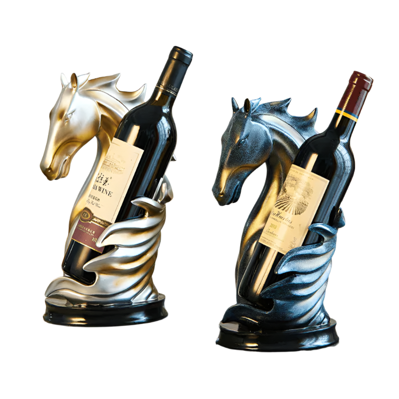 Cavallo - Eleganter Weinflaschenhalter mit Pferdekopf