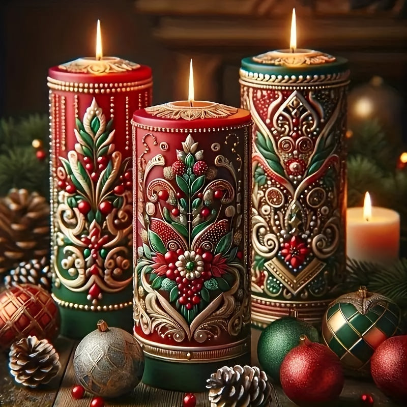 Rustikale WeihnachtskaminKerze