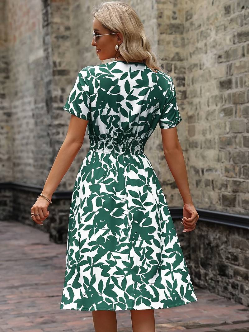 Ivy – Kurzärmeliges Wickelkleid mit Blumenmuster