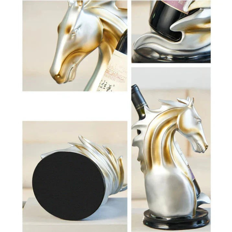 Cavallo - Eleganter Weinflaschenhalter mit Pferdekopf