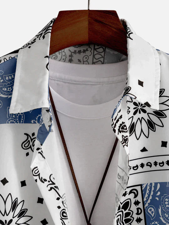 Sverre - Bedrucktes Button-Down-Hemd