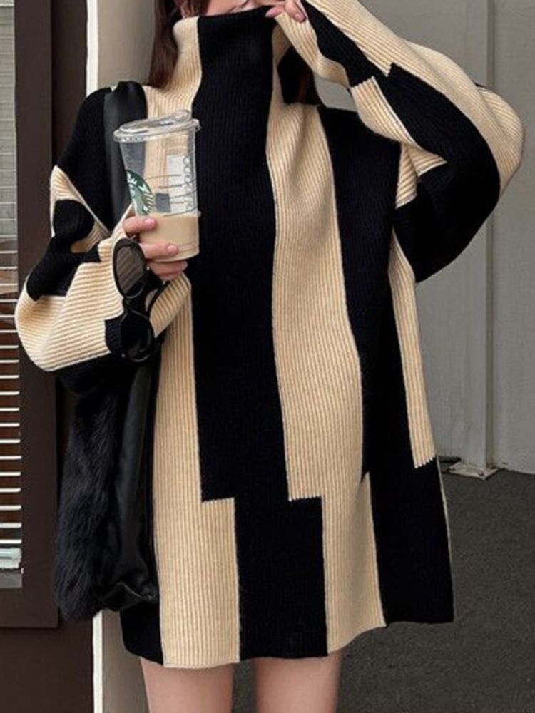 Hilary - Blusa elegante con estampado en bloque