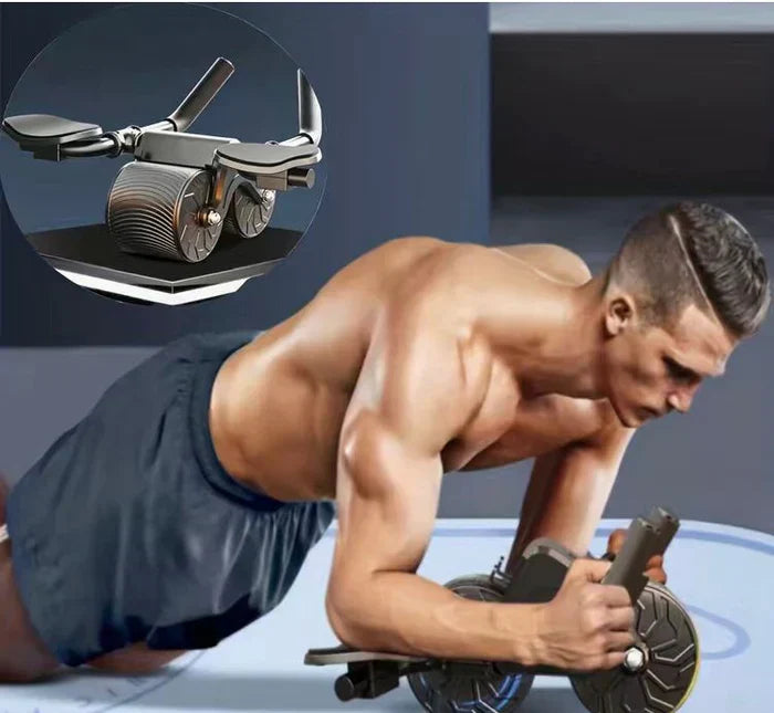 Ab-Rad mit Ellenbogenstütze Automatischer Rückprall-Bauchtrainer