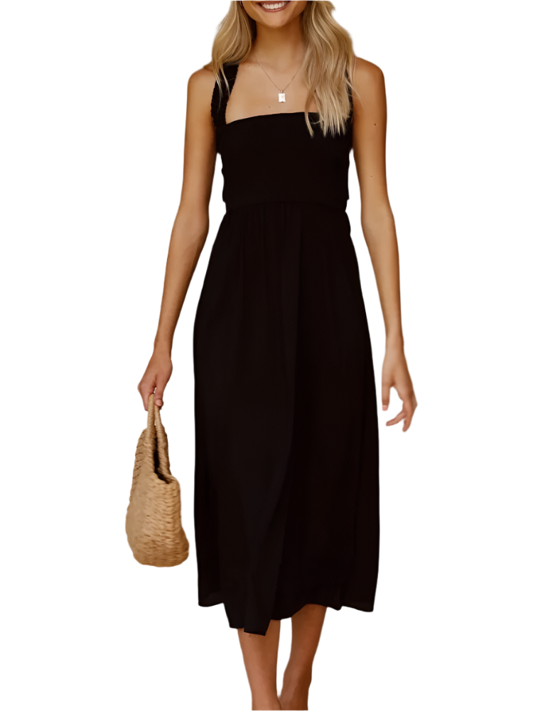 Selena – Elegantes Midikleid mit Schulterhalterung