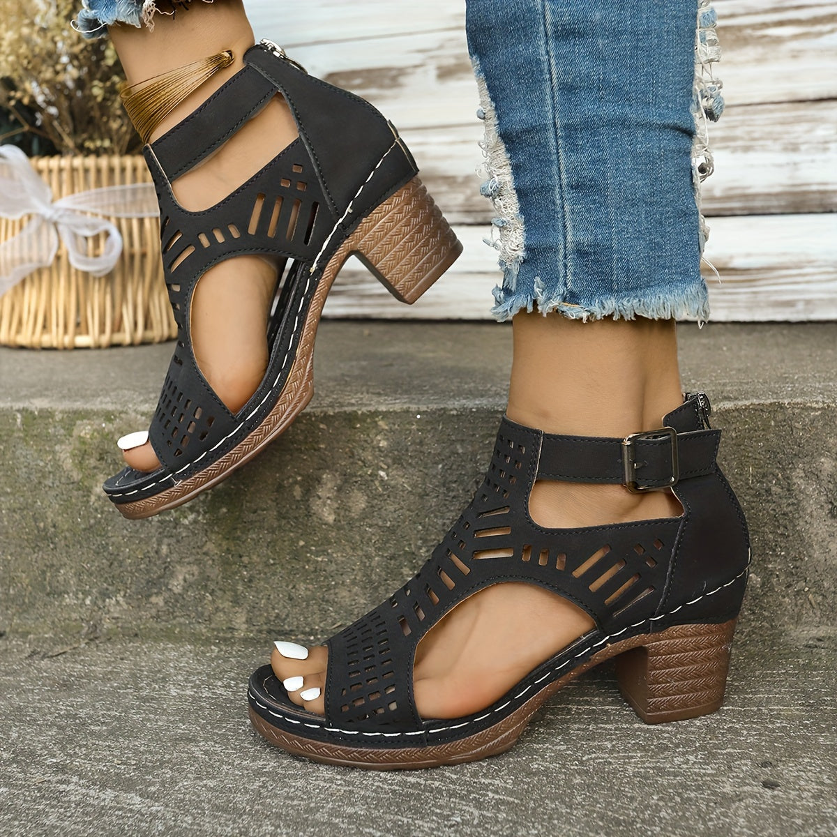 Ara elegantes sandalias de tacón de verano para mujer