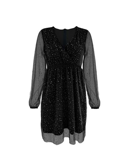 Madeleine - Elegante vestido brillante con escote en V