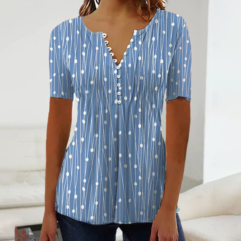 Samarra - Camiseta con puntos y escote en V