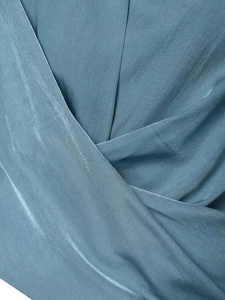 Julie - Elegantes tops con mangas largas abullonadas y escote en V