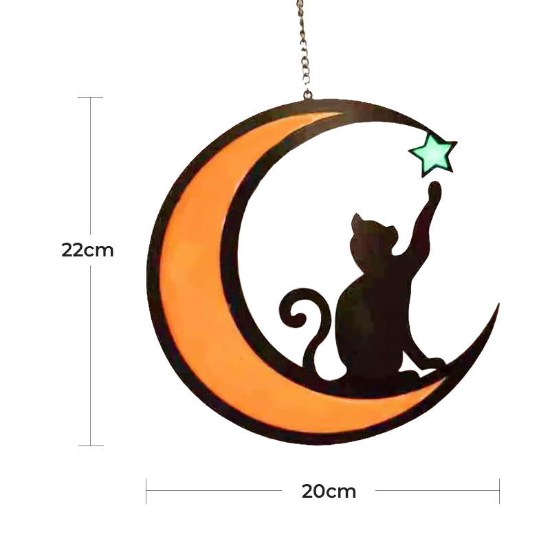MoonlitWhiskers – Magische LED-Lichter für Katze und Halbmond