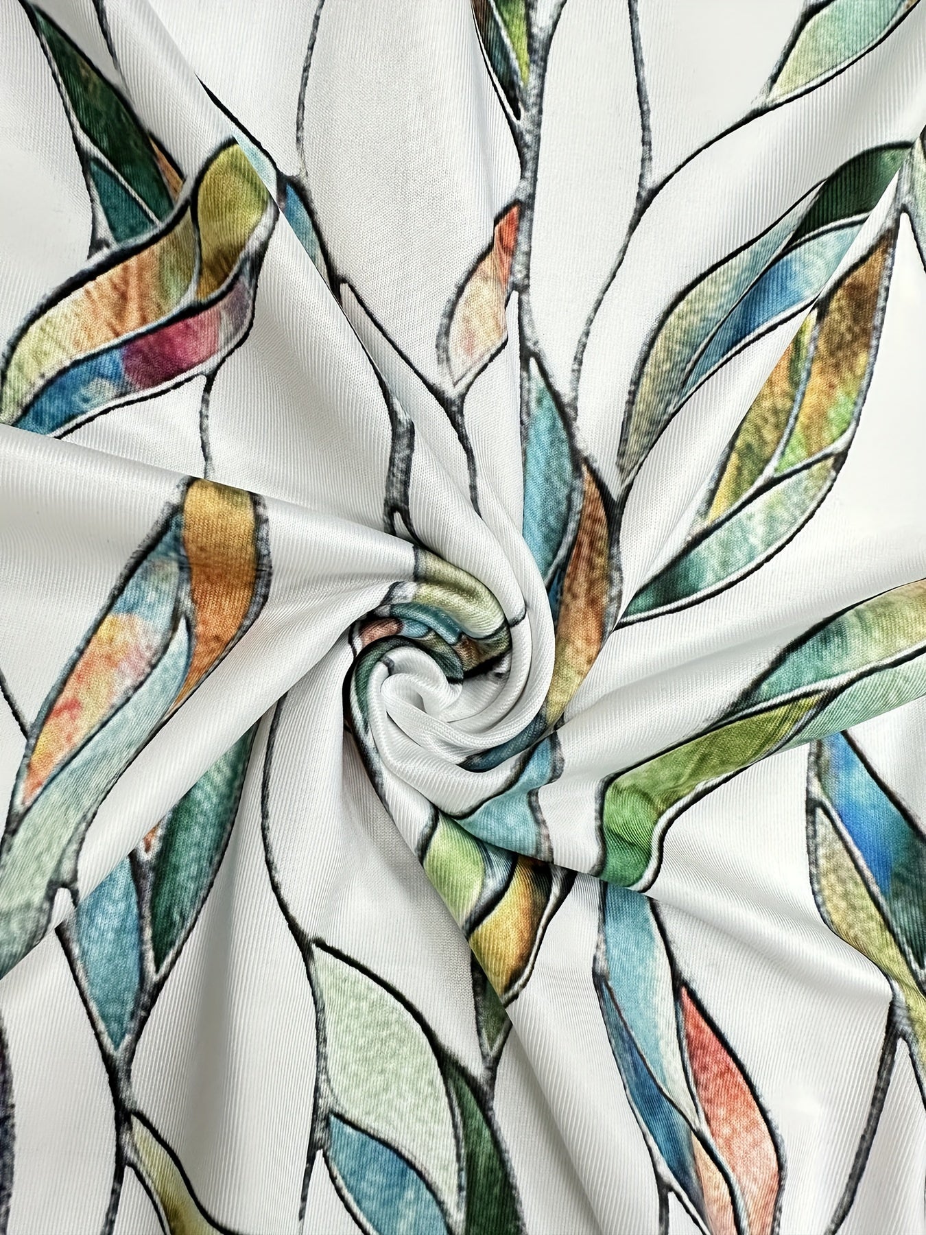 Nora moderno diseño de hojas vestido sin mangas para mujer