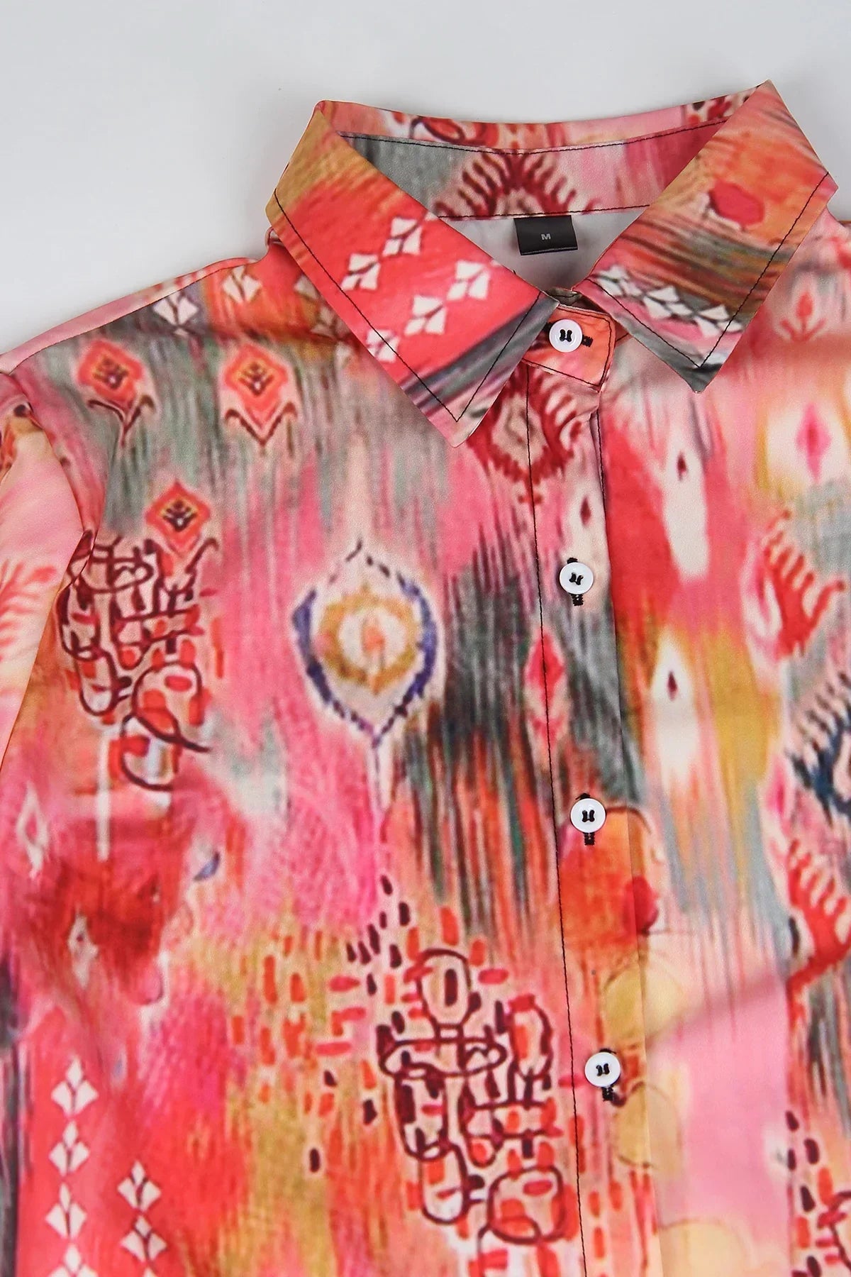 Top de verano con borde de flores Tessa y mangas tres cuartos – Camiseta elegante para mujer