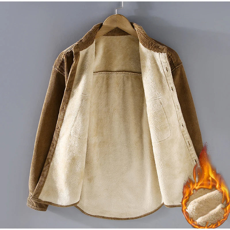 Ivan - Langärmliges Cordhemd mit Taschen