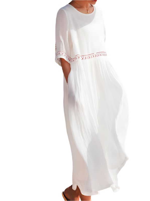 Audrey - Boho besticktes Midikleid