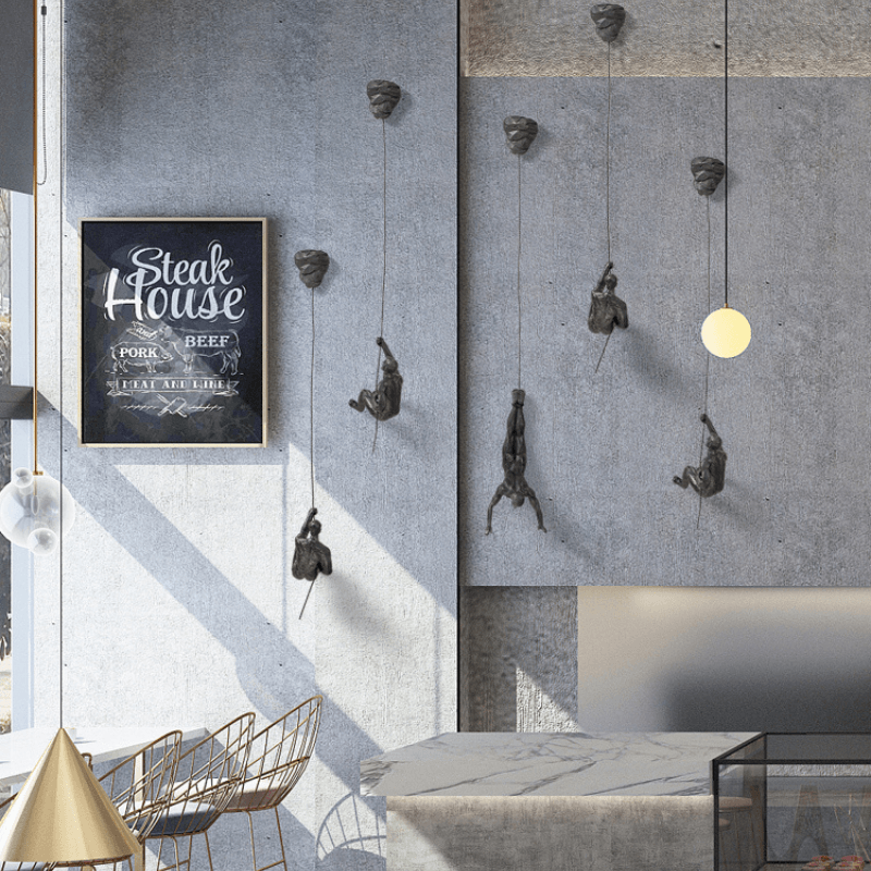 Elevate Kletterer Wanddekoration Set – Modernes 3D-Kunstwerk für einzigartige Innenräume