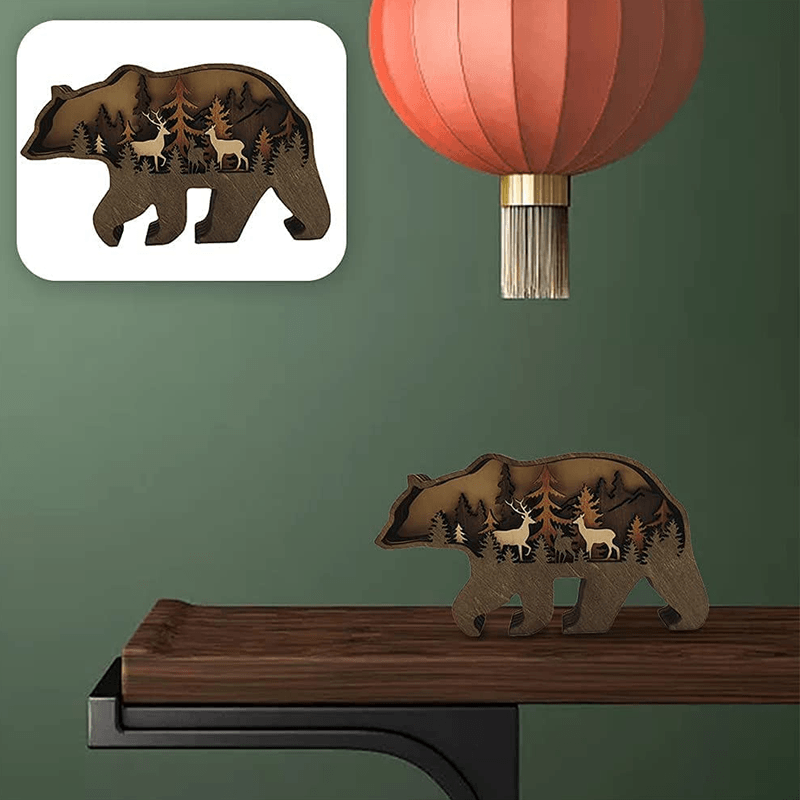 Everly 3D Handgefertigte Holztierskulptur – Einzigartige Kunstdekoration & Geschenk