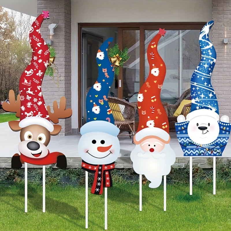 4-teiliges Art Deco Weihnachtsgartensteckerset