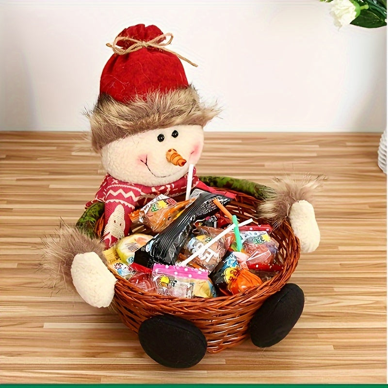 Poupée de Noël | Panier de bonbons Décoration festive des fêtes