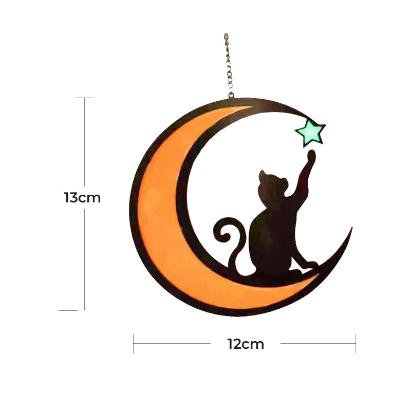MoonlitWhiskers – Magische LED-Lichter für Katze und Halbmond