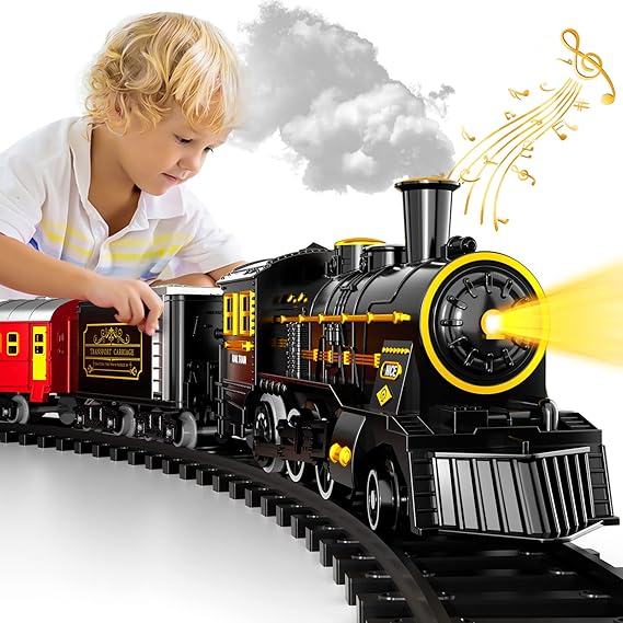 TrackMaster Pro - Batteriebetriebenes elektrisches Zugset mit realistischen Geräuschen