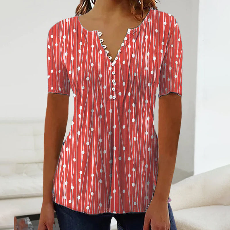 Samarra - Camiseta con puntos y escote en V