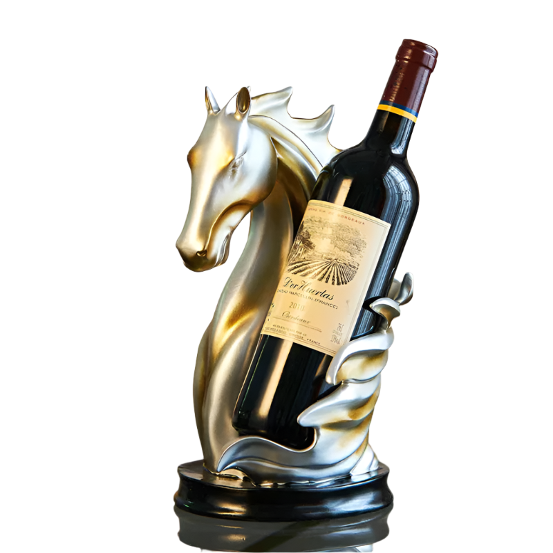 Cavallo - Eleganter Weinflaschenhalter mit Pferdekopf