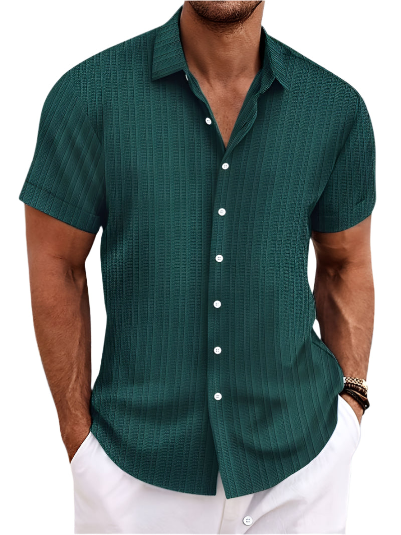 Clark - Klassische Kurzarmshirt mit Struktur für Herren