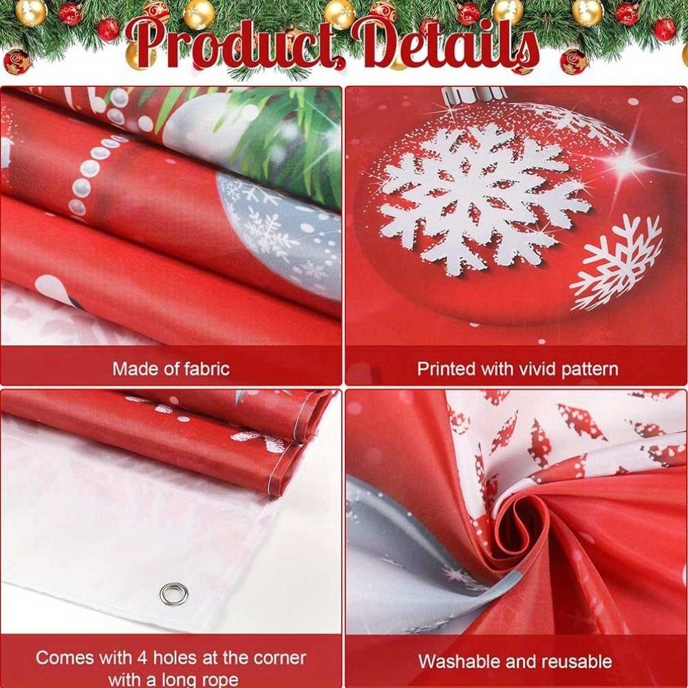 Couronne de bonhomme de neige en polyester festif – Décoration de porte de fête ludique