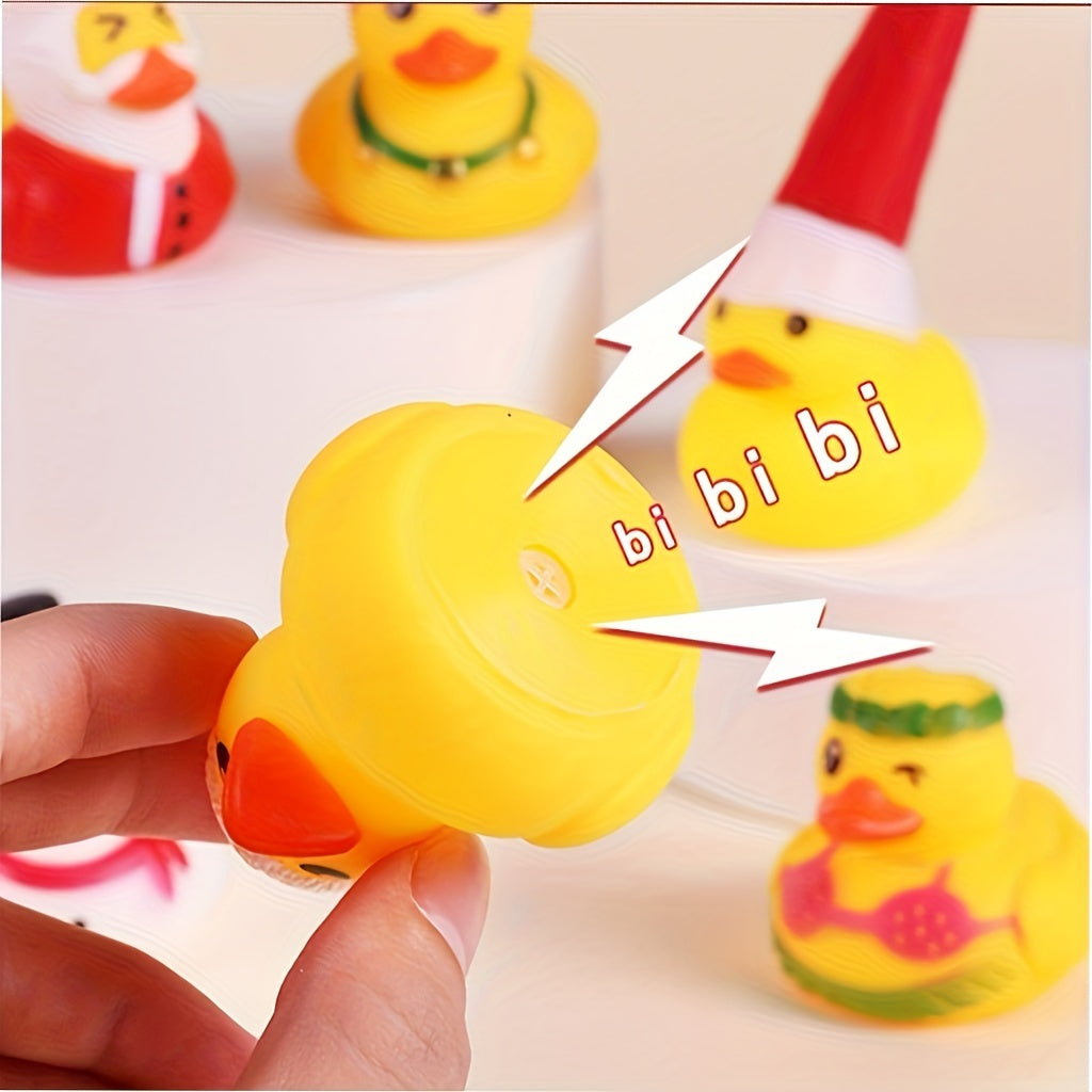 Calendario de Adviento festivo con patitos de baño para Navidad 2025