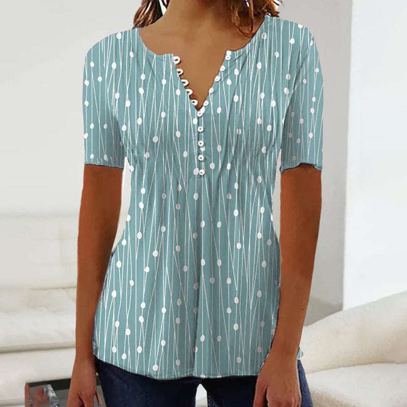 Samarra - Camiseta con puntos y escote en V