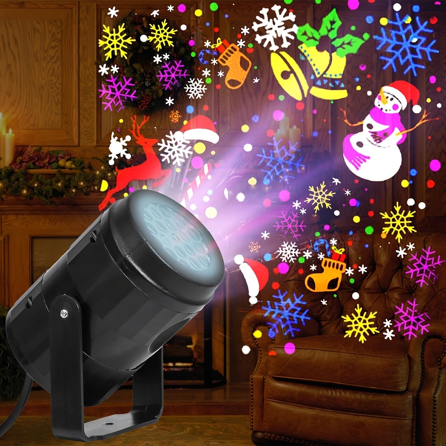 USB-betriebene LED-Weihnachtsprojektorlampe