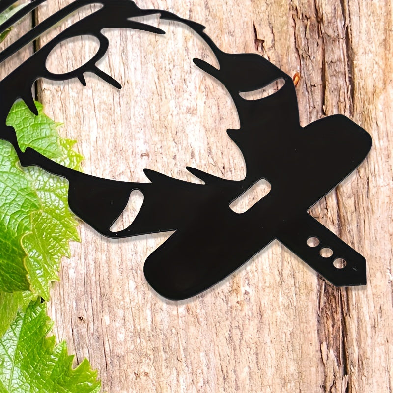 Set de 4 piezas | Adorno navideño festivo de jardín de acero