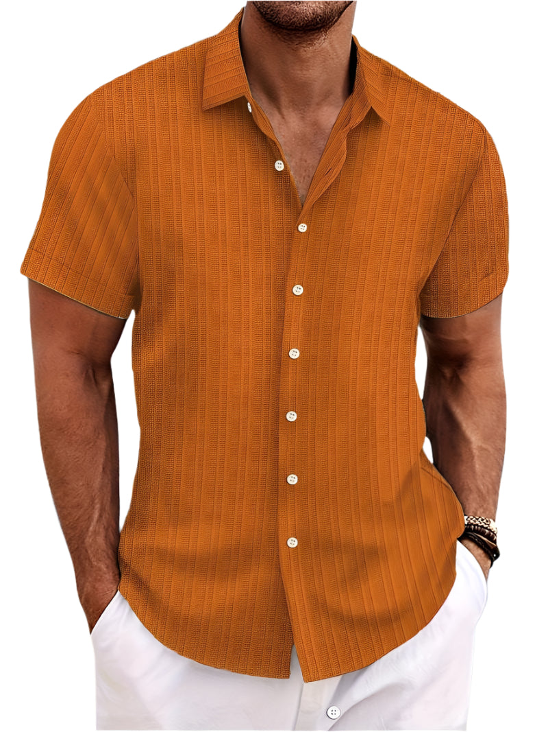 Clark - Klassische Kurzarmshirt mit Struktur für Herren