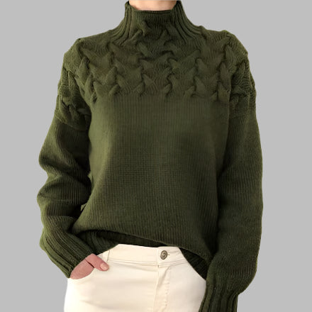 Emily – Suéter elegante con patrón de trenza