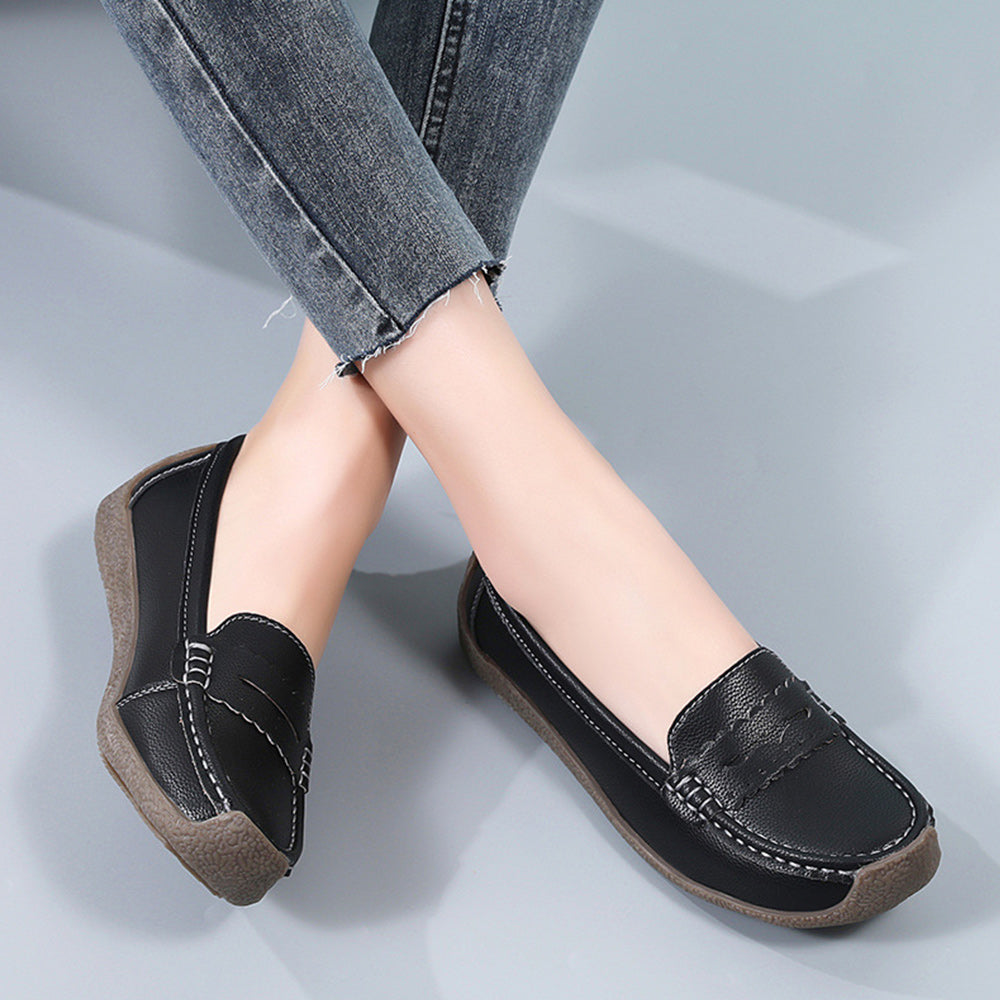 Nana - Zapatos planos con punta redonda y suela de cordones