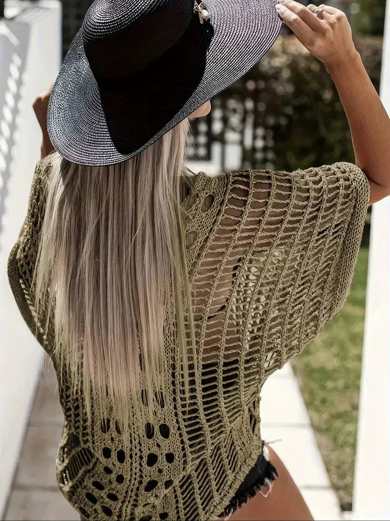 Dione - gehäkelte Boho-Style Überwurfbluse