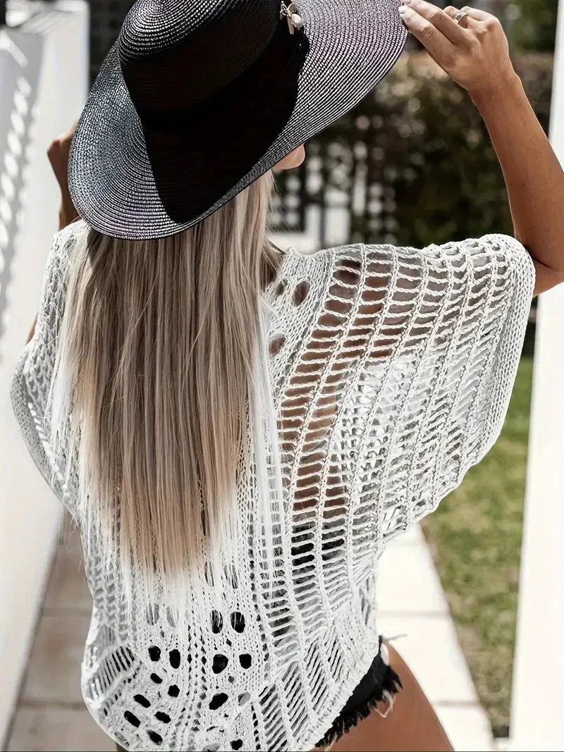 Dione - gehäkelte Boho-Style Überwurfbluse
