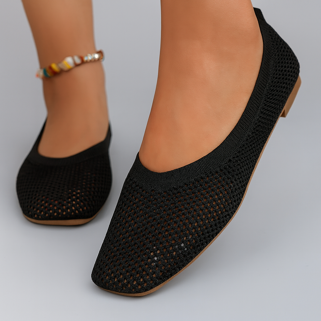 Betty - Strickdamenflats mit wunderschönem offenem Muster
