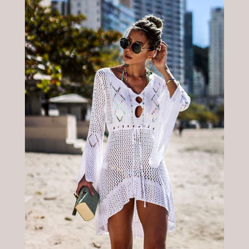 Dolores - Baumwoll-Pull-on-Strandkleid