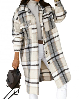 Emilia – Cappotto classico in lana a quadri