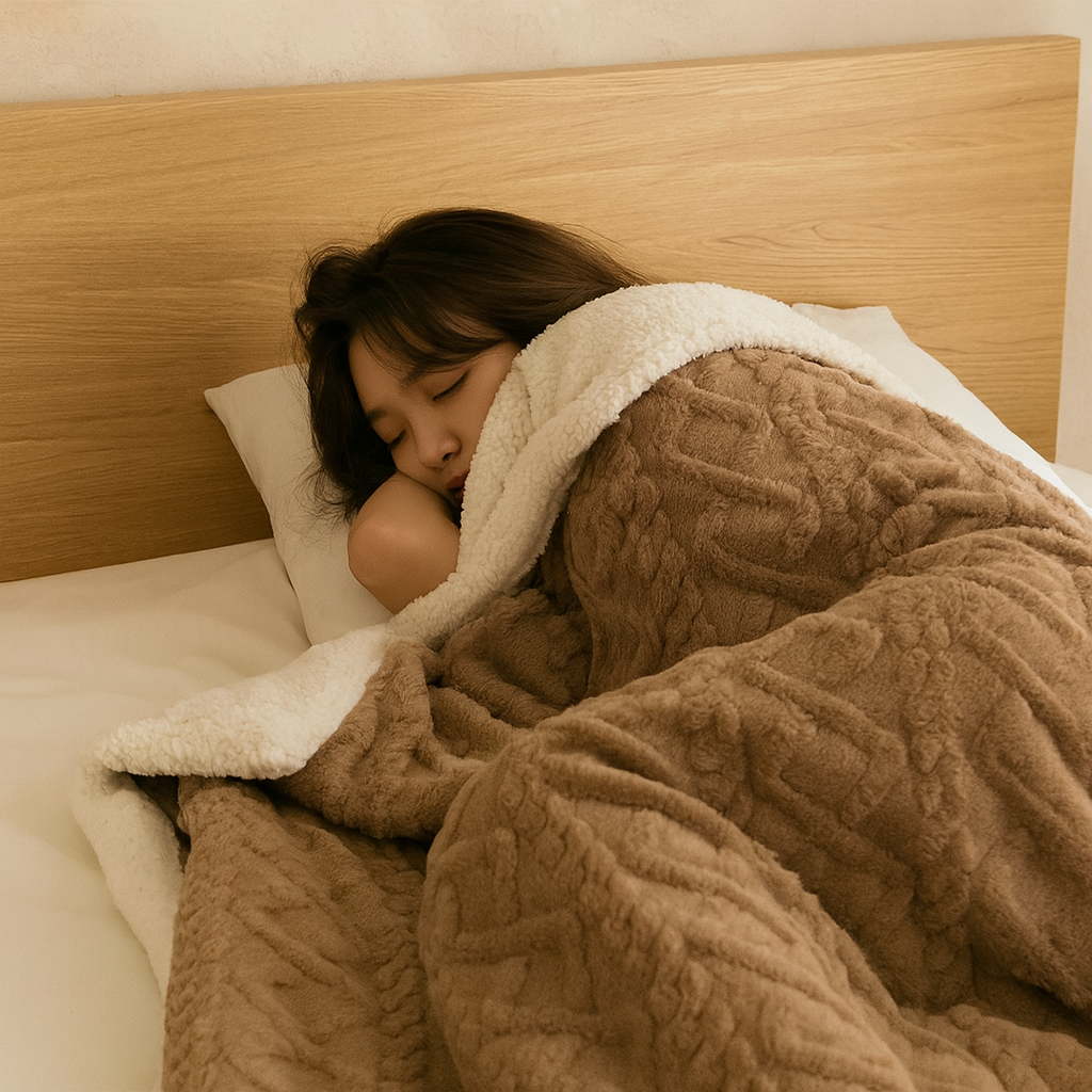 Soren | Manta de invierno gruesa de lana de cordero