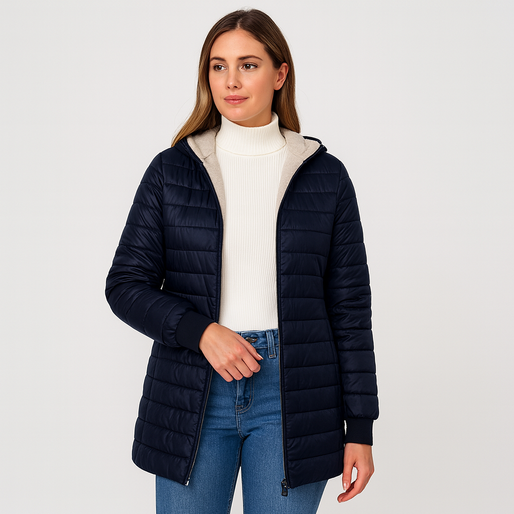 Veronica | Lässiger, stoffgefütterter Mantel