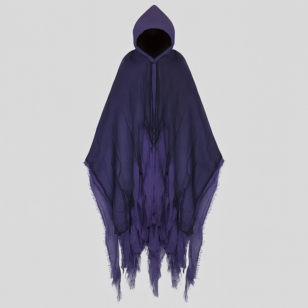 Schrecklicher Skelett-Halloween-Mantel mit Kapuze – Gruselige Verkleidung für Halloween