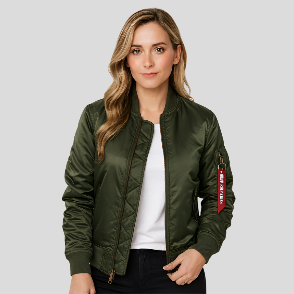 Bomberjacke MA-1 für Damen – Klassisches Design mit Rippbündchen