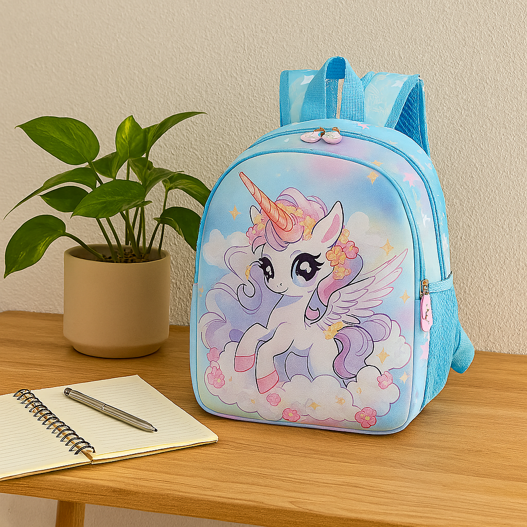 2025 Prinsesse Rygsæk til Piger – Let, foldbar taske med et sødt skydesign