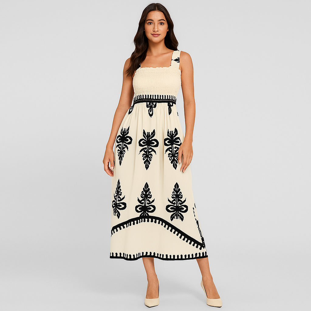 Midi Sommerkleid – lässiger Sitz mit passendem Gürtel